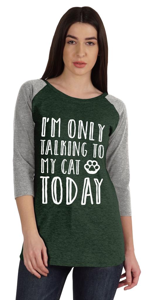 Inkmeso Я сегодня разговариваю только со своим котом. Милые футболки для любителей кошек.