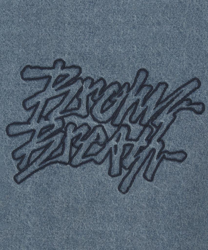 Джинсовая толстовка с капюшоном и молнией Brownbreath - Синяя