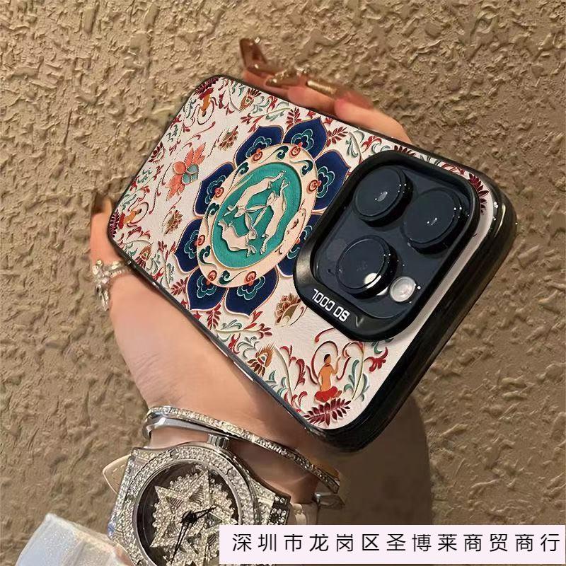 Новый ретро-этнический стиль подходит для чехла на мобильный телефон iphone16 Apple 15promax/14/13pro/12 индивидуальность