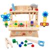 Wooden Tool Bench for Kids,Montessori Educational Pretend Play Construction Toy,Activity Gift Construction Toy for Boys Girls