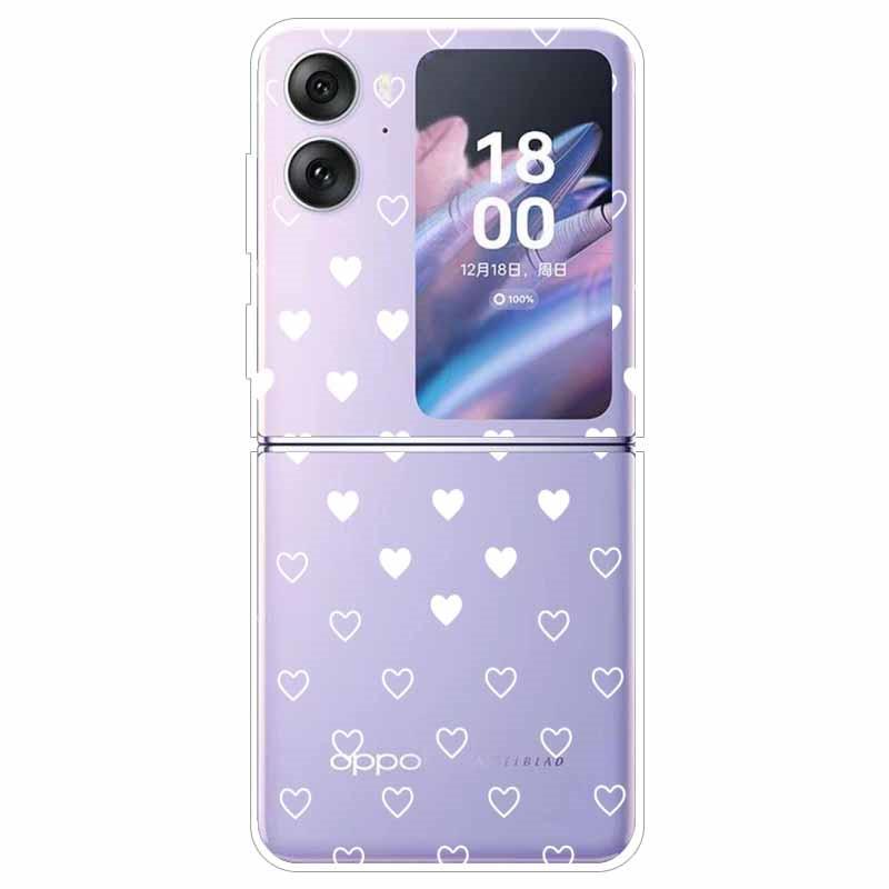 Для Oppo Find N2 Flip Чехол CPH2437 Прозрачный Жесткий ПК Чехол для Телефона для Oppo Find N2 Flip Funda N 2 Flip Защитный Coque