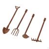 4pcs Farming Weeding Tools Set /12 Dollhouse Fairy Garden Accessory