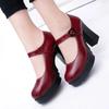 2024 Women's Shoes High Heels Women's Solid Color Thick Sole New Spring Light Buckle Solid Color Women's Round Toe Shoes