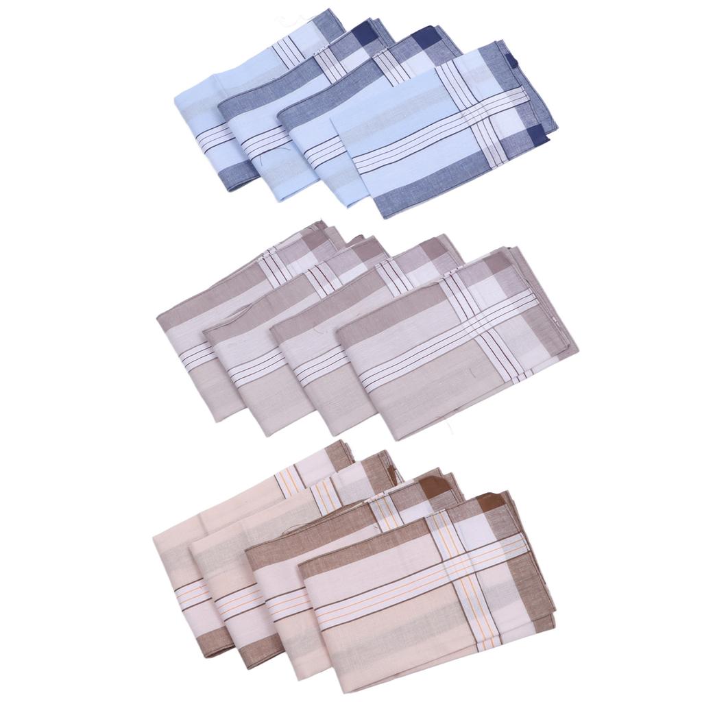 12 Pcs 40cm Cotton Men Handkerchiefs Elderly Handkerchief Sweat Absorbent Handkerchiefs Set