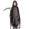 Плащ Мрачного Жнеца с косой Дьявольский Призрак Хэллоуин Косплей Костюм Милый Ужас Призрак Дом Создания Атмосферы Популярный Косплей Дети Мальчики Девочки Вечеринка