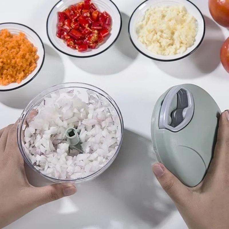 500/900ML Garlic Chopper Meat Grinder Manual Rotate Vegetable Slicer Fruit Kitchen Garlic Tool Kitchen Gadget Blenders