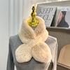 Real Rex Rabbit Hair Scarf Korean Version of Simple Fur Woven Wool Scarf Double-sided Plush Warm and Thickened Fur Collar Children