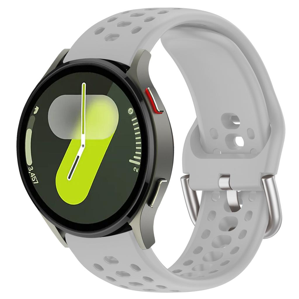 Силиконовый ремешок для Samsung Galaxy Watch 7 6 5 4 FE 44 мм 40 мм Спортивный дышащий браслет Ремешок для часов 6-4 Classic 47 мм 46/43 мм