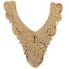 Elegant Embroidered Lace Collar Neckline Appliques Trim with Sequins Ethnic Style Sew On Patches for Fashionable Women