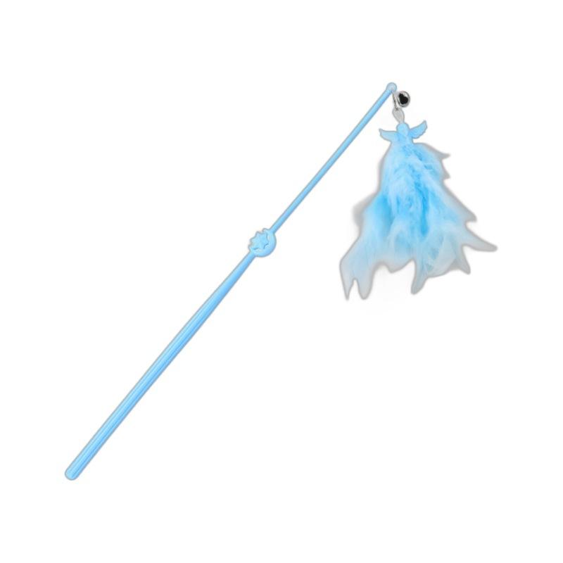1PC Cat Toy Cat Teaser Stick Long Pole Cat Feather Cat Teaser Stick Self-hi To Relieve Boredom Pet Supplies