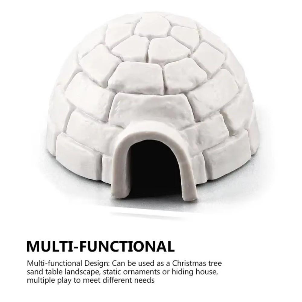 North Pole Bear Igloos Model Arctic Figures Toy Mini Polar Animal Shelter Architecture Model
