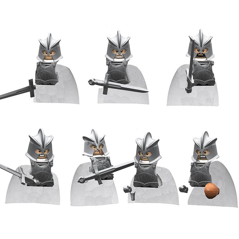 MOC Престолы Золотая Броня Воин Стражник Джейме Ланнистер Барристан Селми Мерин Трант Конструкторы Мини Экшн Фигурка Игрушки