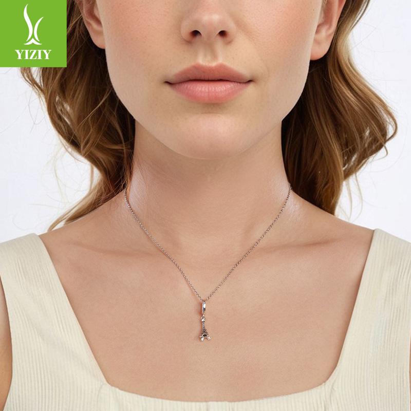 Открывающийся и закрывающийся кулон «Эйфелева башня» из серебра 925 пробы, браслет-шарм «Сделай сам», универсальный браслет, бусины