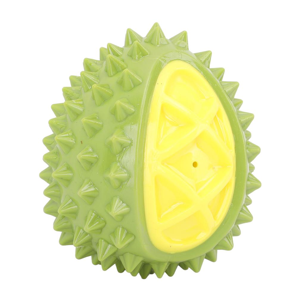 Durian Shaped Dog Toy Ball TPR Interactive Multi Functional Reduce Anxiety Sound Durian Dog