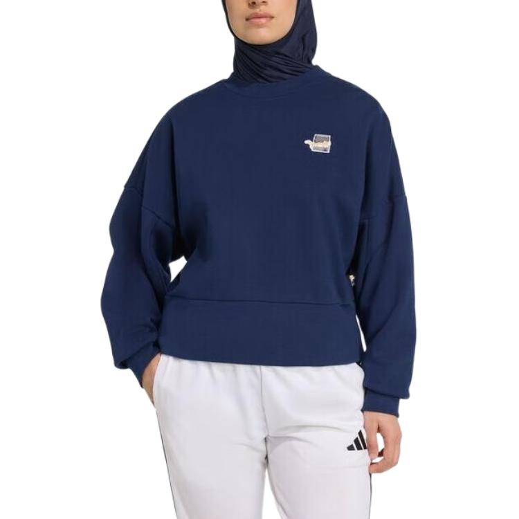 Adidas Free Shipping With AdiClub Cat Patch Graphic Sweatshirt