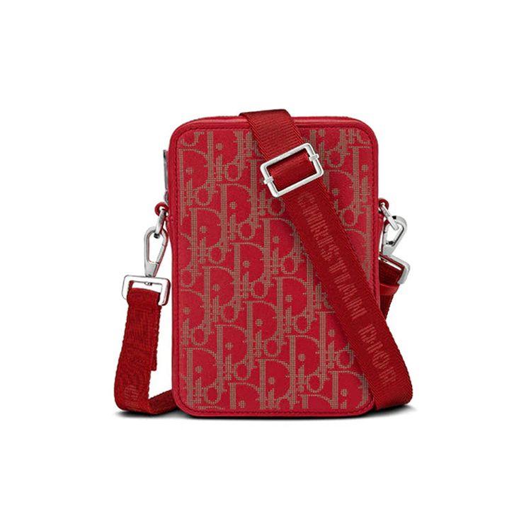 Dior World Tour Oblique Galaxy Print Messenger Bag Men Messenger Bag Red 2ESBC265CLP-H360