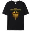 Бесплатный Константинополь Мем Щит и Меч Ретро Унисекс Футболка Хлопок Повседневная Уличная Мода Графический Короткий Рукав Футболки Топы