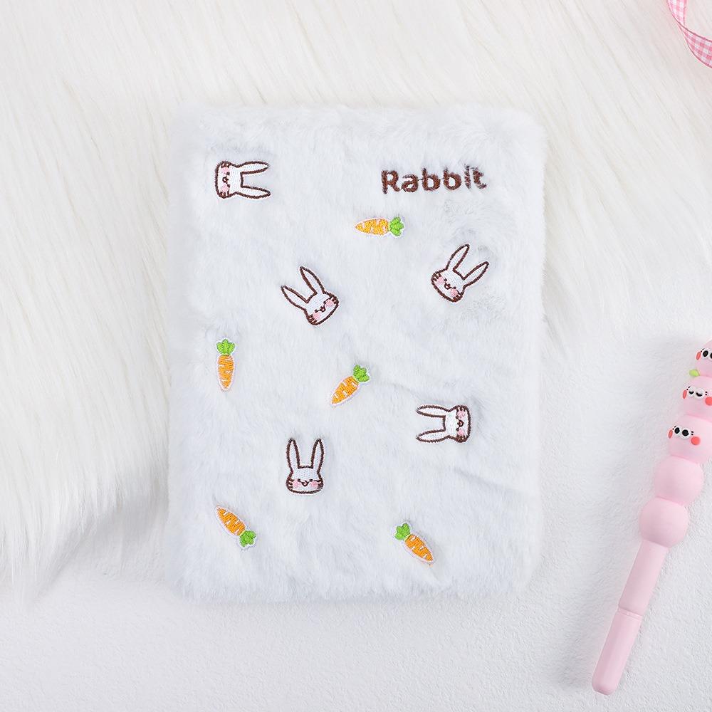 Unique Plush Embroidered Notebook Cute Plush Notepad Creative Personalized Notepad Girls