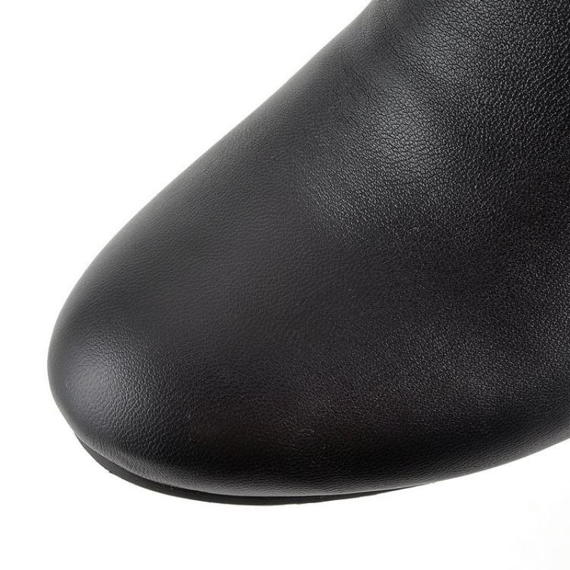 Женская обувь осень и зима новые женские сапоги для верховой езды на среднем каблуке европейские и американские однотонные высокие кожаные сапоги со складками