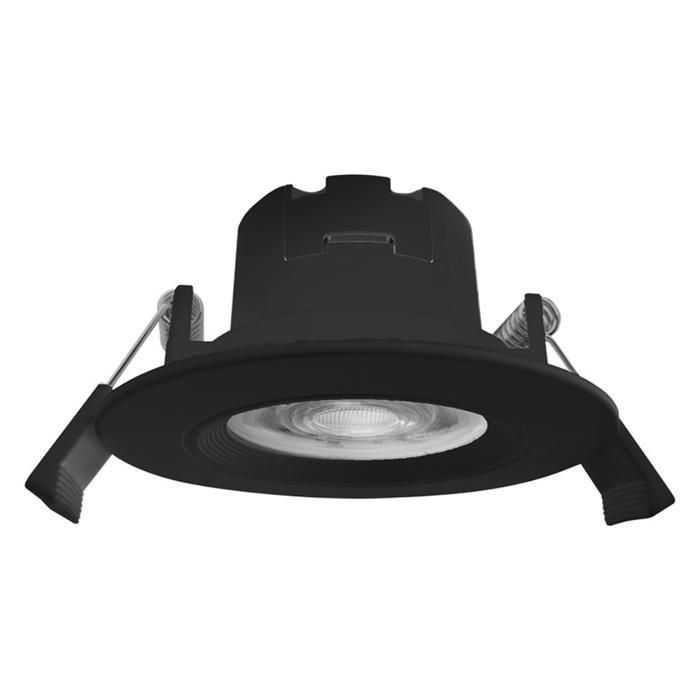 Lot de 50 spots LED encastrables étanches 3en1 rond noir 7W IP54