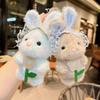 Creative Plush Cartoon Key Chains Soft Rabbit Key Rings Kawaii Trinket Bag Pendant Door Key