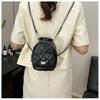 Rhombus Chain Messenger Bag Women's New Casual Multi-function High-end Double Shoulder Mini Backpack