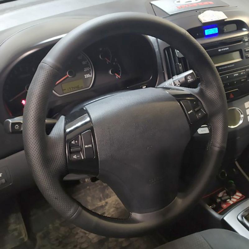 Оригинальный чехол на руль для Hyundai Elantra 2008-2010, кожаная оплетка на руль своими руками