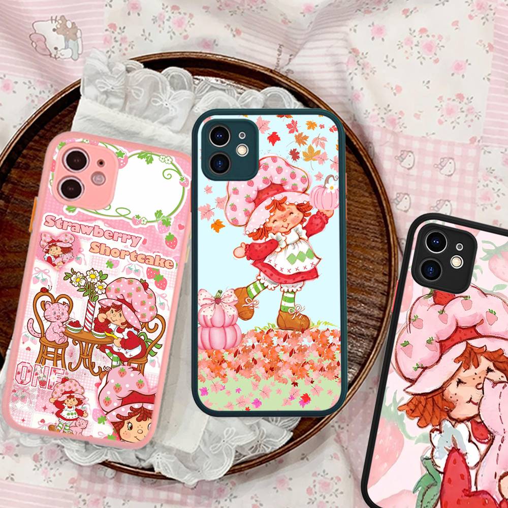 S-Клубничный S-Клубничный Торт Чехол Для Телефона Для iPhone 16 15 14 13 12 11 Pro Max 7 8 6 6s Plus Матовый Чехол