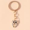 Cute Crystal Animal Keychain Snake Owl Cat Keyring Pendants for Car Key Holder Women Girl Handbag Accessories DIY Jewelry Gift