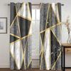 3D Luxury Marble Print Curtain Black&Gold Curtain Thin Shading Window Curtains for Living Room Luxury Bedroom Decor Drapes
