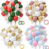 Набор 12-дюймовых шаров с конфетти и пайетками 60 декоративных шаров для вечеринки в честь дня рождения и Дня святого Валентина