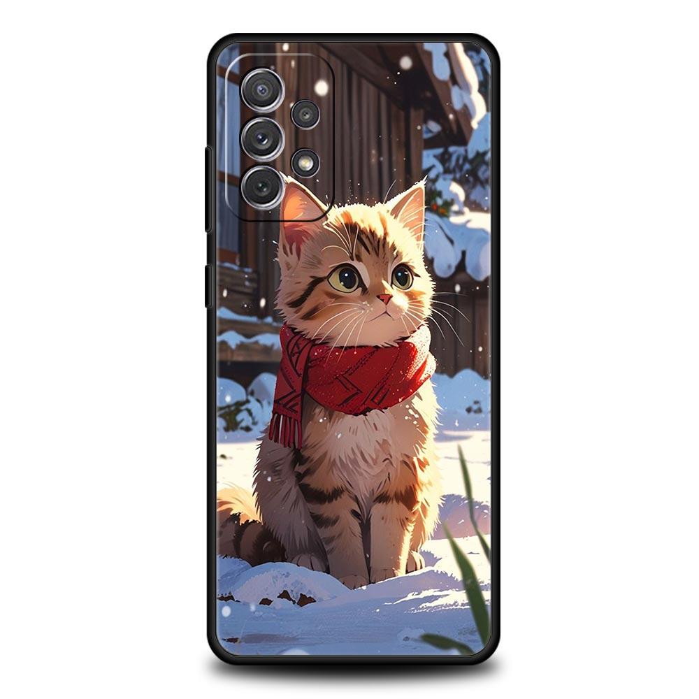 Чехол для телефона «Повседневная жизнь кошек» для Samsung Galaxy A17 A07 A55 A35 A25 A15 A05s A33 5G A31 A23 A21s A13 A41 A73 A53 A51 A71
