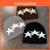 Streetwear Style Star Pattern Beanie With Geometric Pattern For Men Women Cold Weather
