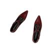 Shoes Women's Versatile 2025 Spring New French Retro Pointed Single Shoes Wedge Heel Temperament Women's Shoes Soft Sole Not Tired Feet