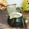 tea strainer Kutani ware iron Japanese tea made in Japan [With easy-to-clean net] pot, teapot, blue-grain porcelain, tableware, utensils,
