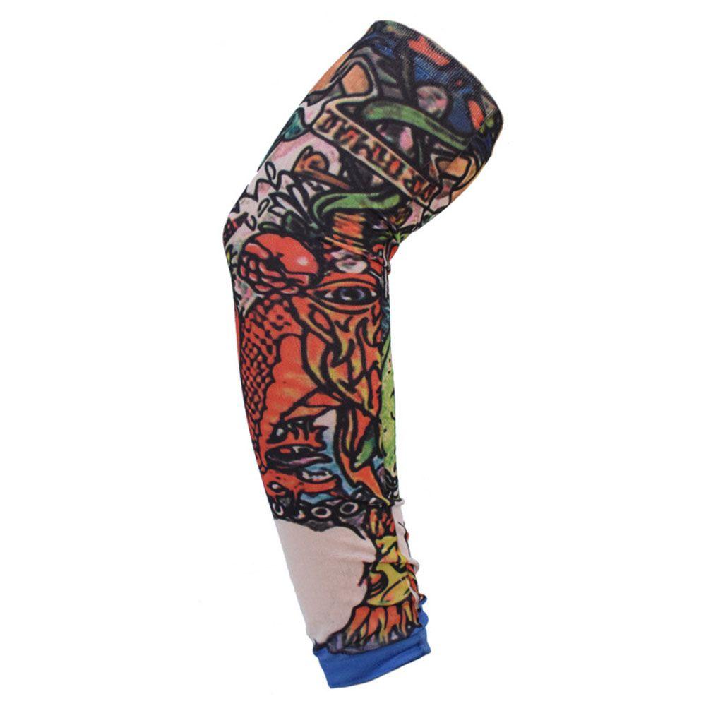 Охлаждающие спортивные рукава для спорта на открытом воздухе, защита от ультрафиолета, рукава для татуировки, защита от солнца, рукава с цветком