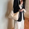 Women Large Capacity Bag With Pu Fabric And Double Shoulder Straps For Casual Outings
