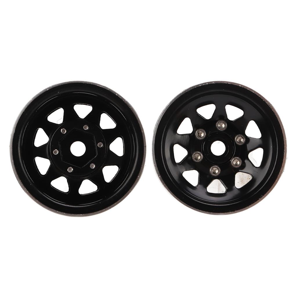 4 Pcs 1in RC Wheel Hub Lightweight RC Car Replacement Metal Wheel Rims for Upgrade