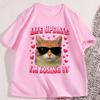 Life Update Im Losing It TShirt Funny Cat Graphic T Shirts Short Sleeve Round Neck Tshirt Streetwear Women Clothing Summer YK