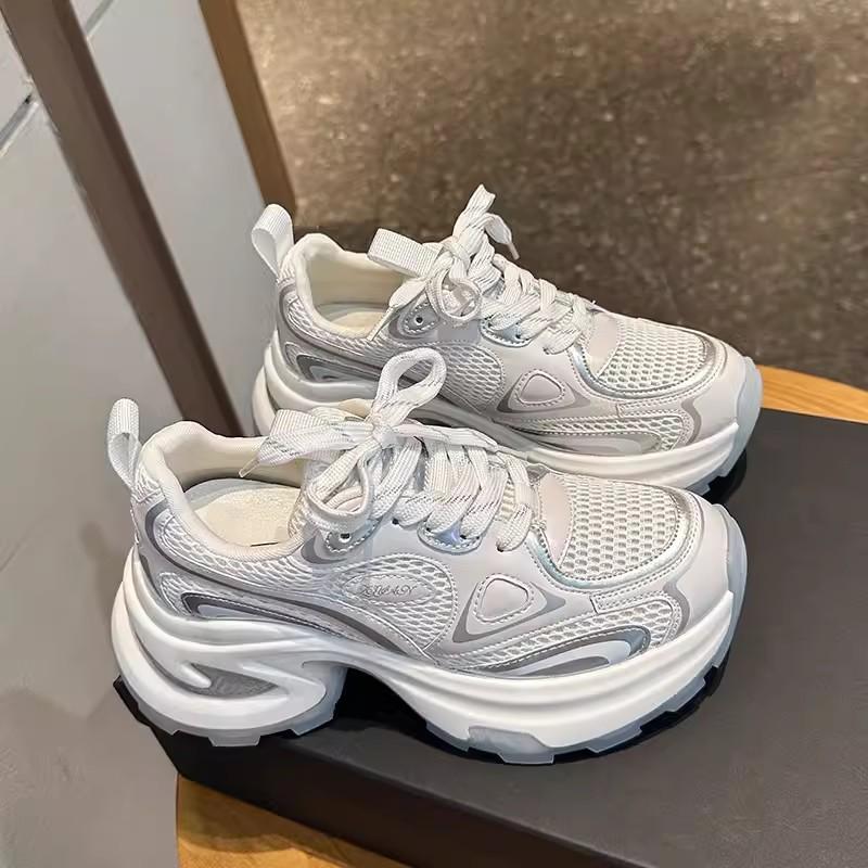 Модные женские роскошные массивные кроссовки с сеткой, дышащие, с увеличенным внутренним слоем, спортивные, беговые, повседневные, женские, для фитнеса, вулканизированные туфли