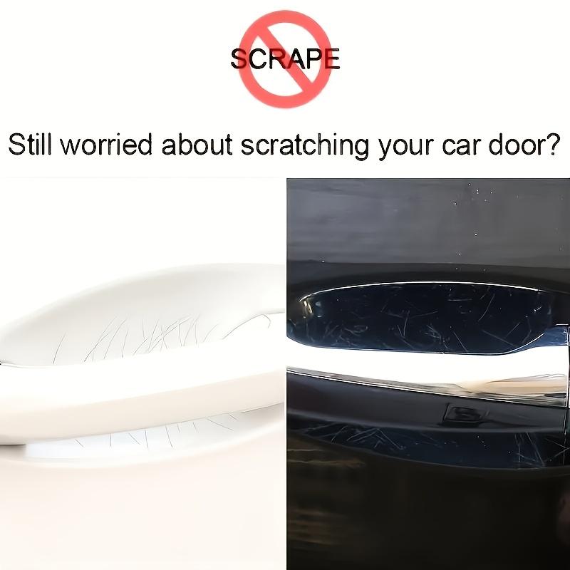 8 Pc Transparent PVC Car Door Handle Protection Film Scratch Resistant Adhesive Cover for All Vehicles Easy Install