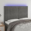 VidaXL LED Headboard Bedroom Furniture Double Bed Accessory Head of Bed Frame Interior Light Grey 3122710