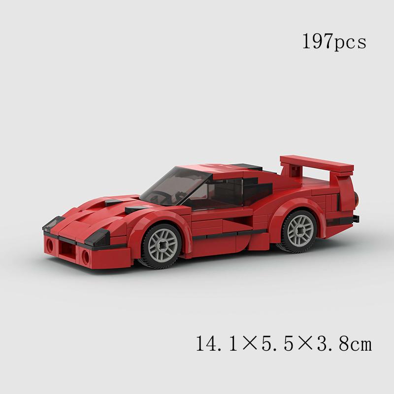 MOC Скоростной супергоночный автомобиль, модель гоночного автомобиля, строительные блоки, раллийный спортивный пикап, игрушечный город, технический рождественский подарок