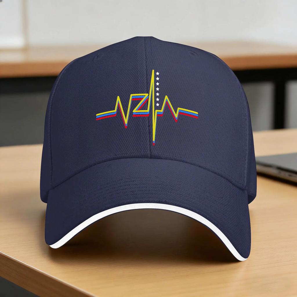Summer Casual Baseball Cap Venezuelas VZLA Heart Flag Kpop Rock Trucker Hat For UnisexTeens Breathable Vintage Baseball Caps
