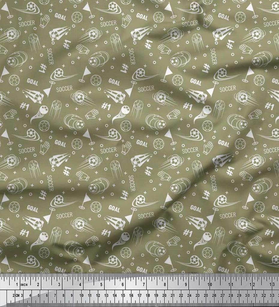 Soimoi Японский креп-сатин, геометрический знак, флаг и футбольная спортивная ткань с принтом по метрам, 42 дюйма