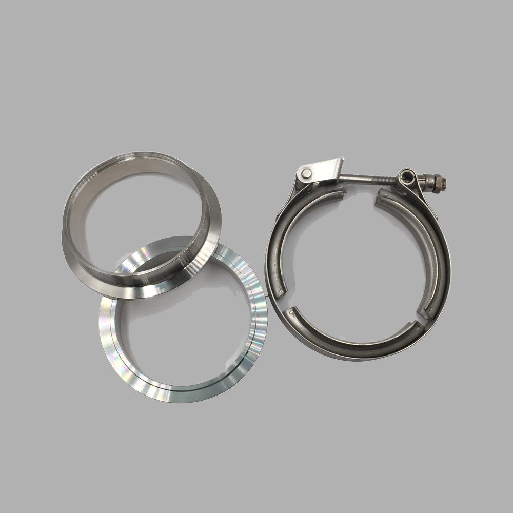 304 Stainless Steel V Band Clamp 2" 2.5" 3 Inch 51 63 76 mm Turbo Exhaust Pipe Vband Clamp Male Female Flange V Clamp Kits