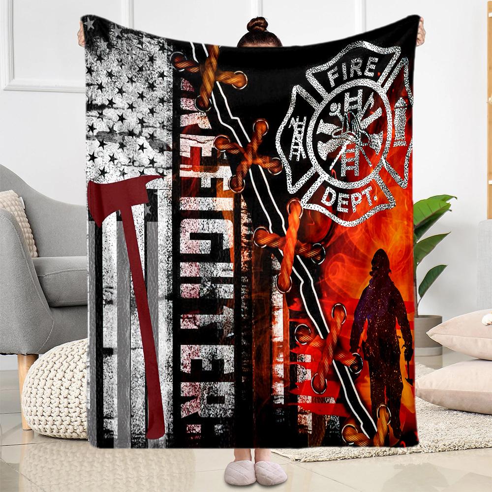 Firefighter Tribute Blankets are suitable for living rooms,making them an ideal choice for outdoor travel and gifts.