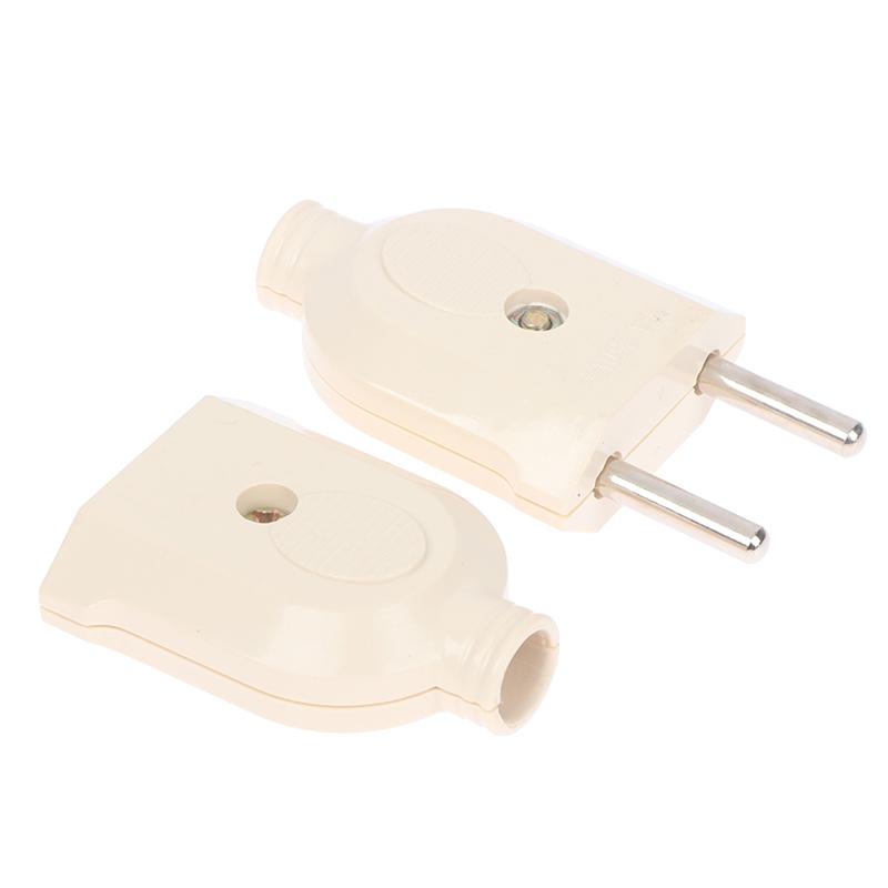 1Pc Eu European 2 Pin Ac Electric Power Male Plug Female Socket Outlet Adaptor