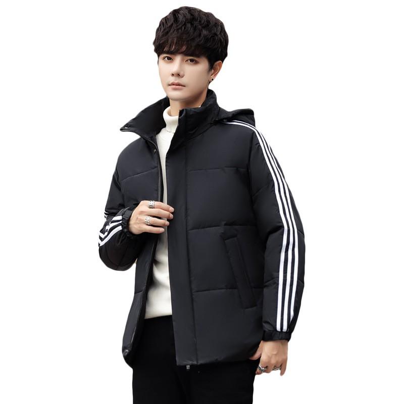 Mens Winter Down Jacket Stand Collar Short Casual White Duck Warm Coat Fashion Urban Style