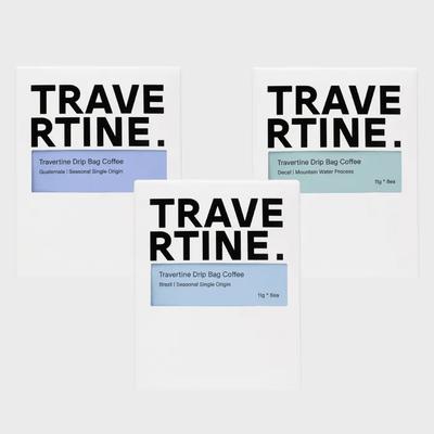 Травертин дрип-пакет 3 вида (Бразилия, Гватемала, Без кофеина)
